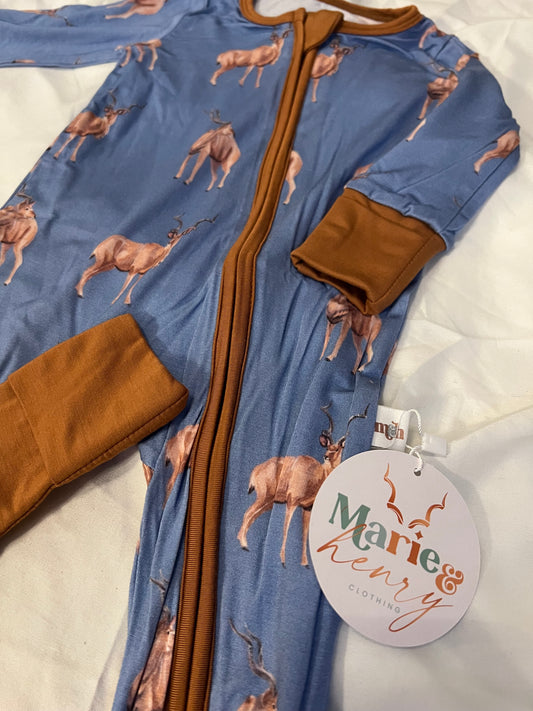 Grey Ghost Zip Romper