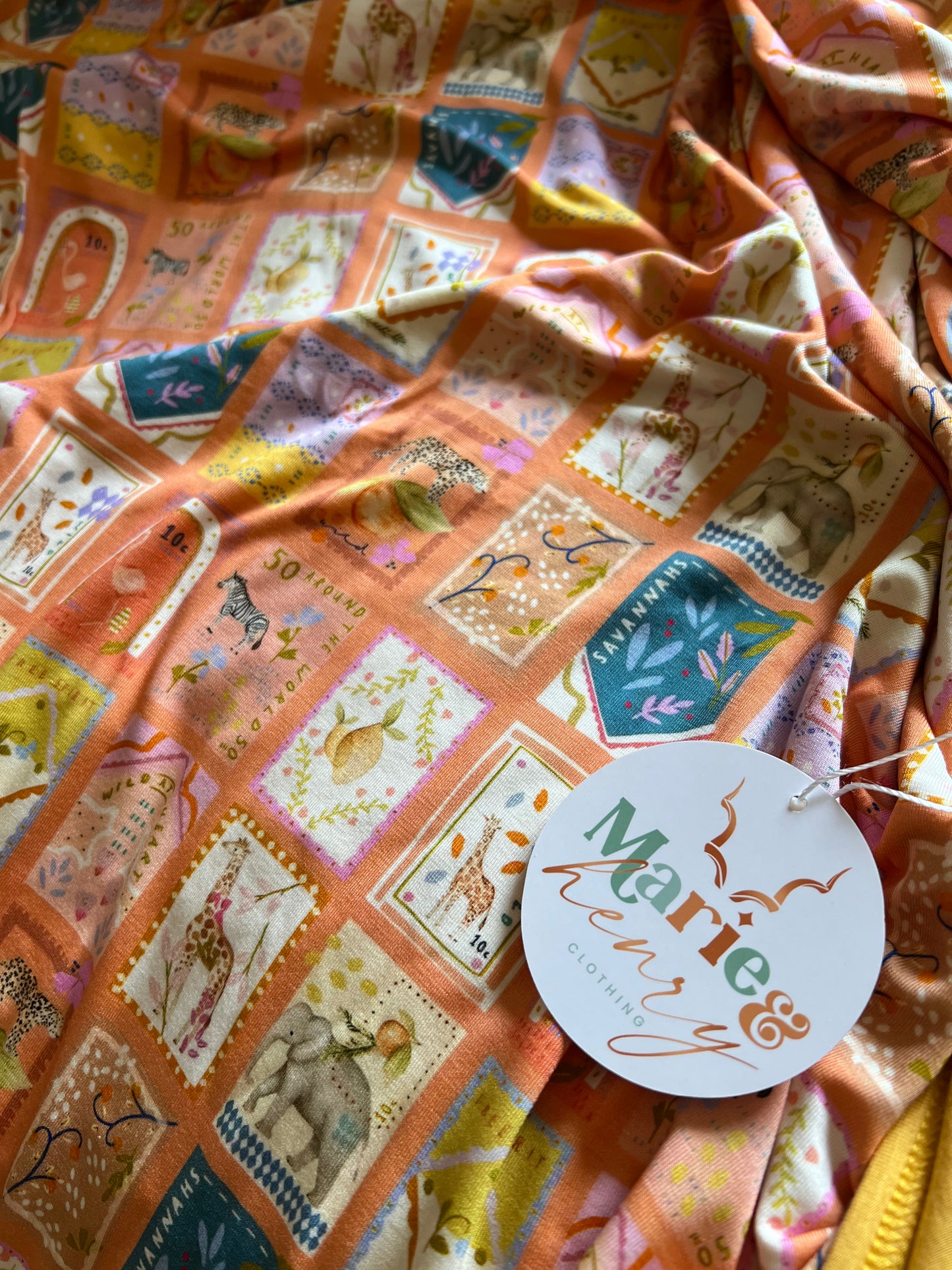 Safari Stamps Double Sided Blanket