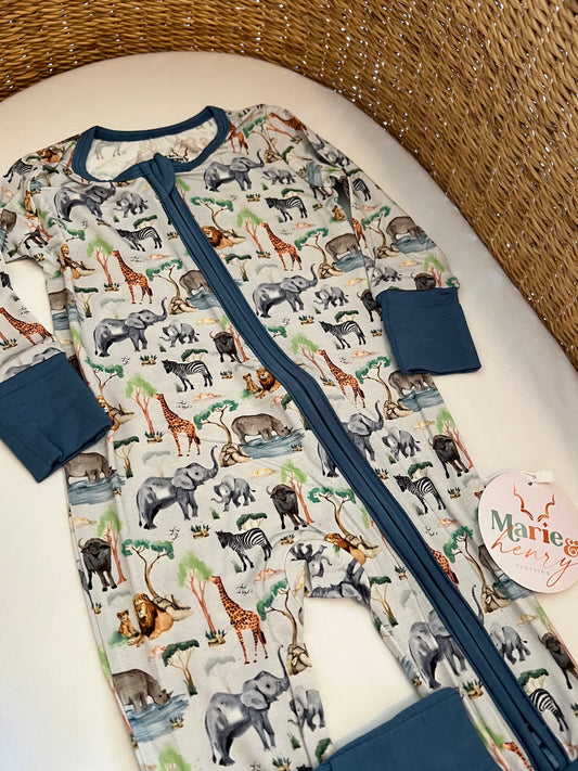 The Watering Hole Zip Romper